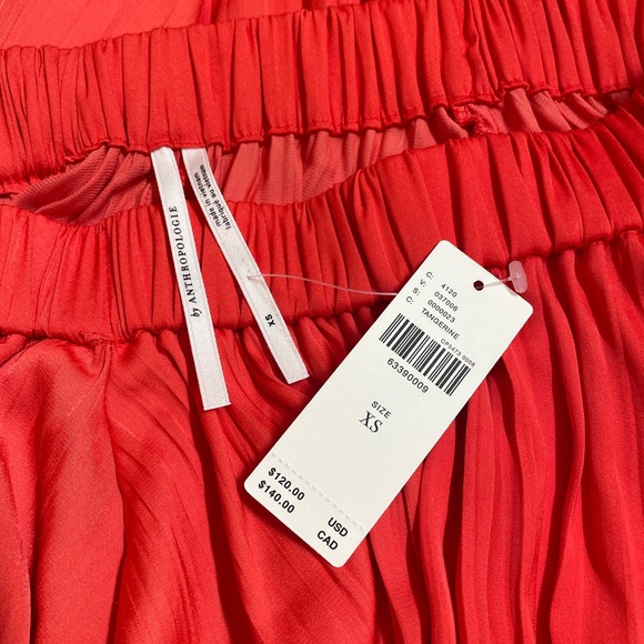 Summery tangerine Anthropologie midi skirt NWT - Picture 2 of 4